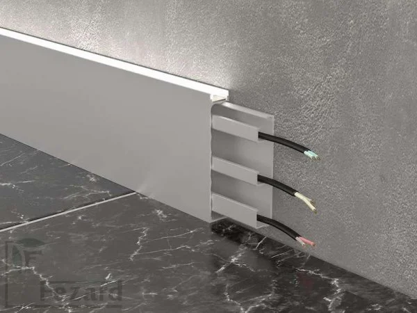 Алюминиевый плинтус Fezard Кабельный ALP-G80-LA Алюминий 80*15*2500 мм в Ижевске