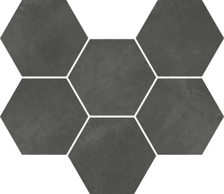 Керамогранит Italon Континуум Петрол Мозаика Гексагон (Натуральная 25х29) в Ижевске