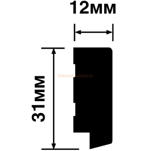 Финишный молдинг LF124B GR3 левый декорированный (31х12х2700мм) в Ижевске