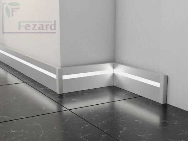 Алюминиевый плинтус Fezard Кабельный ALP-G80-LF Алюминий 80*15*2500 мм в Ижевске