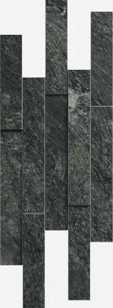 Керамогранит Italon Скайфолл Неро Брик 3D (Патинированная, 28х78) в Ижевске