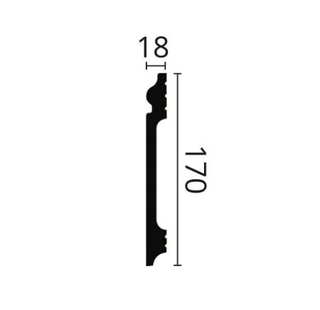 Плинтус NMC Wallstyl FL17 (170х18х2000 мм) в Ижевске