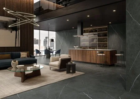 Керамогранит Italon Метрополис Империал Блэк 120х278 (Натуральная и Реттифицированная) в Ижевске