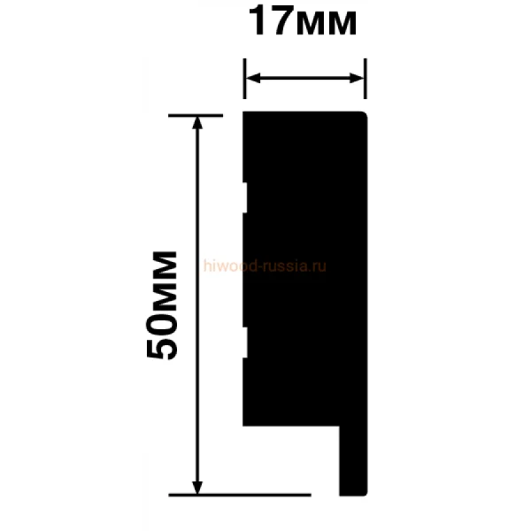Финишный молдинг LF1 W50 (50х17х2700мм) в Ижевске