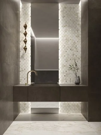 Керамогранит Italon Этернум Каррара Мозаика Вертекс 25.8х30 (Натуральная) в Ижевске