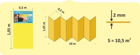 Подложка Солид 2мм гармошка желтая (10.5 м2) в Ижевске