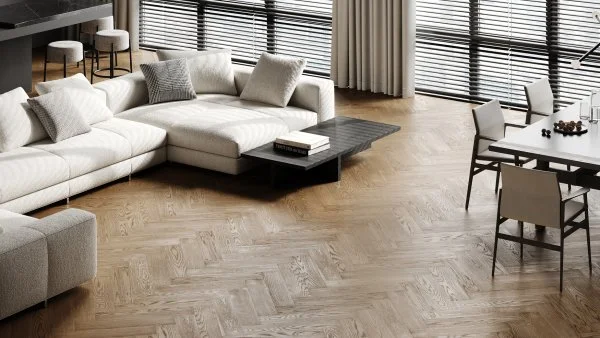 Паркетная доска Quartz Parquet Английская Ёлка Дуб Карельский 33-419 в Ижевске