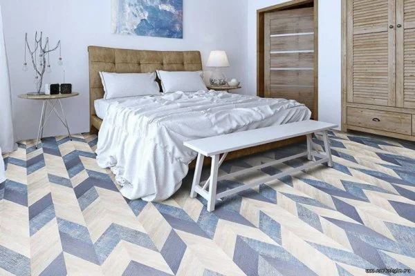 Пробковое покрытие CorkStyle Chevron Blue (1235*305*6 мм) HC в Ижевске