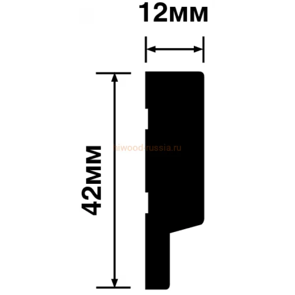 Финишный молдинг LF124A W36 правый декорированный (42х12х2700мм) в Ижевске