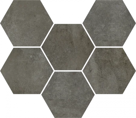 Керамогранит Coliseum Экспо Дарк Мозаика Гексагон (Натуральная, 25х29) в Ижевске