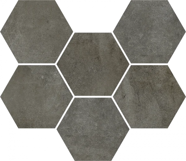 Керамогранит Coliseum Экспо Дарк Мозаика Гексагон (Натуральная, 25х29) в Ижевске