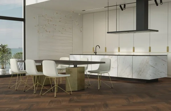 Паркетная доска Quartz Parquet Английская Ёлка Орех Американский 33-400-29 в Ижевске