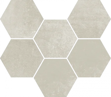 Керамогранит Coliseum Экспо Уайт Мозаика Гексагон (Натуральная, 25х29) в Ижевске