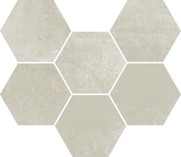 Керамогранит Coliseum Экспо Уайт Мозаика Гексагон (Натуральная, 25х29) в Ижевске