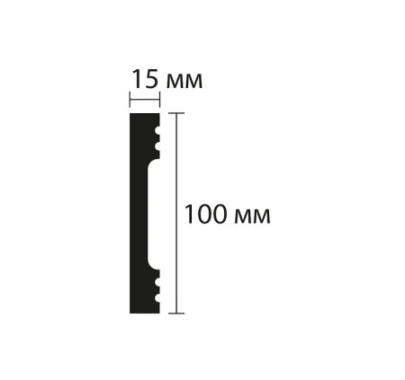 Плинтус NMC Wallstyl FD10 (100х15х2000 мм) в Ижевске
