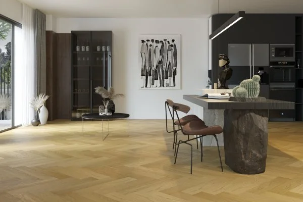 Паркетная доска Quartz Parquet Английская Ёлка Дуб Медовый Раф 33-463 в Ижевске