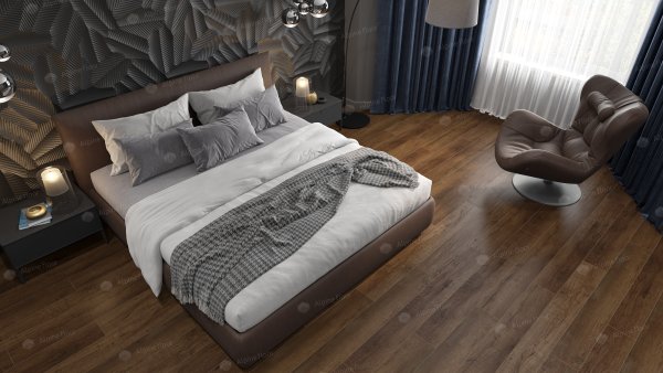 Кварц-виниловая плитка Alpine Floor Premium XL Дуб Шоколадный ЕСО 7-18, 8 мм. 43 класс в #REGION_NAME_DECLINE_PP#